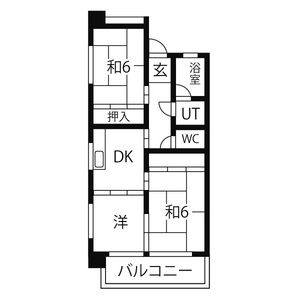 2LDK 間取り図