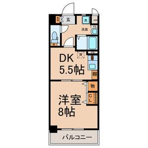 1DK 間取り図