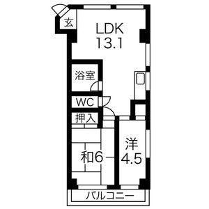 2LDK 間取り図