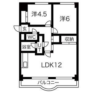 2LDK 間取り図