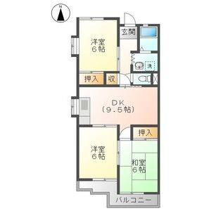 3DK 間取り図