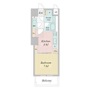 1DK 間取り図