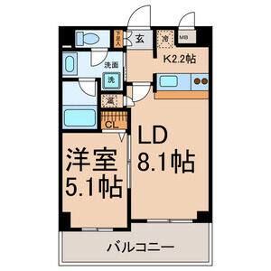 1LDK 間取り図