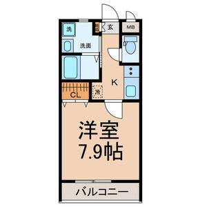 1K 間取り図