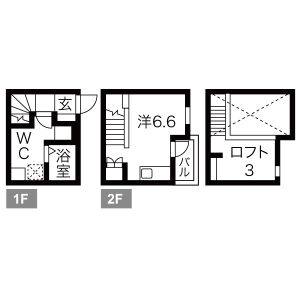 1K 間取り図