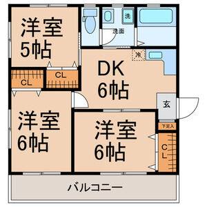 3DK 間取り図