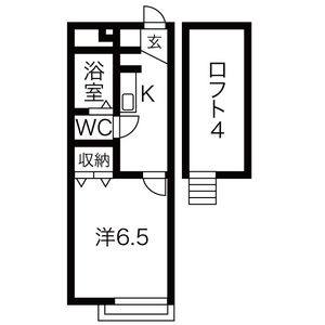 1K 間取り図