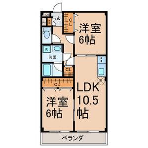 2LDK 間取り図