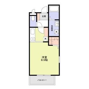 1K 間取り図