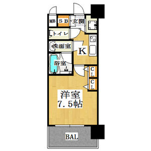 1K 間取り図