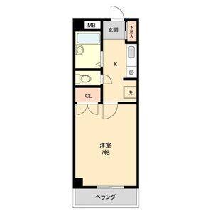 1K 間取り図