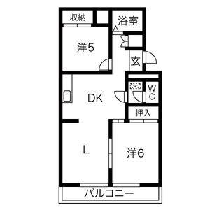 2LDK 間取り図