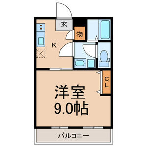 1K 間取り図