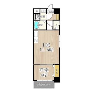 1DK 間取り図