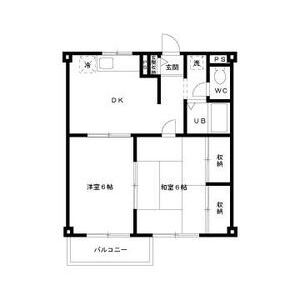 2DK 間取り図