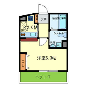1K 間取り図