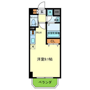 ワンルーム 間取り図