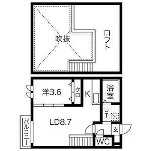 1LDK 間取り図