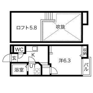 1K 間取り図