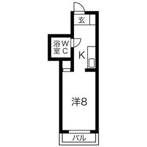 1K 間取り図