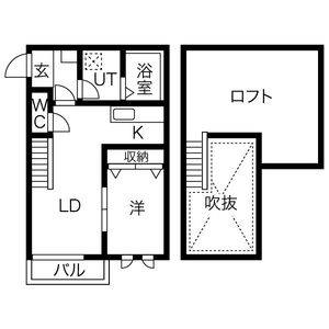 1LDK 間取り図