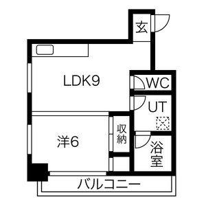 1LDK 間取り図