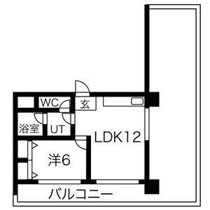 1LDK 間取り図