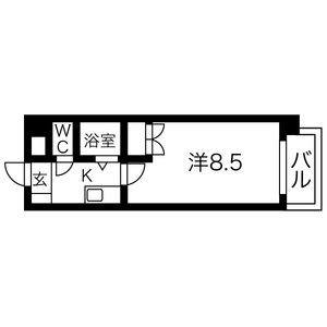 1K 間取り図