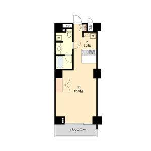 1DK 間取り図