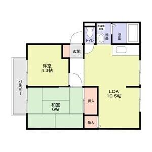2LDK 間取り図
