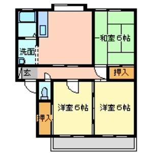 3DK 間取り図