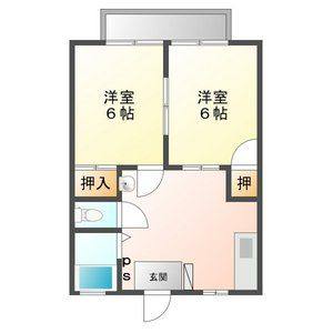2DK 間取り図