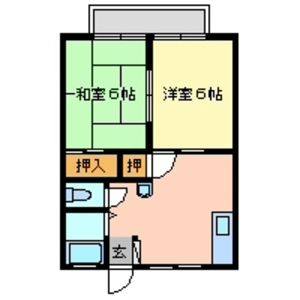 2DK 間取り図