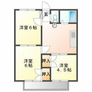 3DK 間取り図