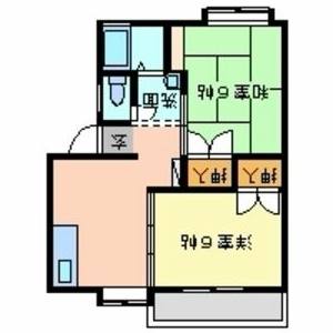 2DK 間取り図
