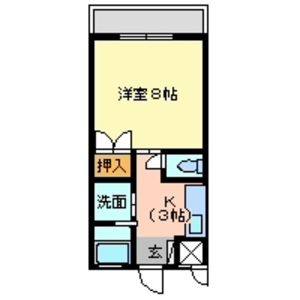 1K 間取り図