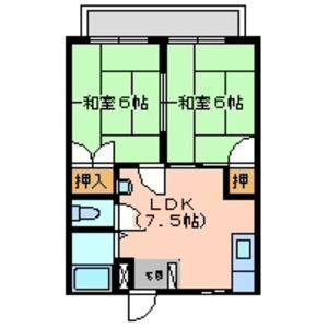 2DK 間取り図