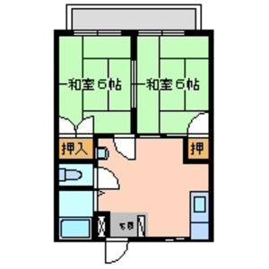2DK 間取り図