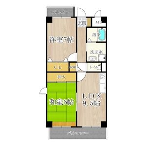 2LDK 間取り図