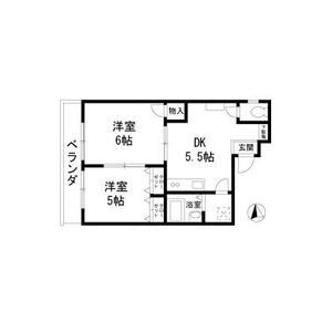2DK 間取り図