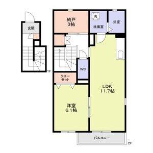 1LDK 間取り図
