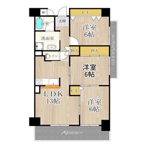 3LDK 間取り図