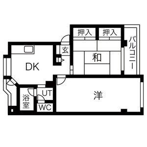 2DK 間取り図