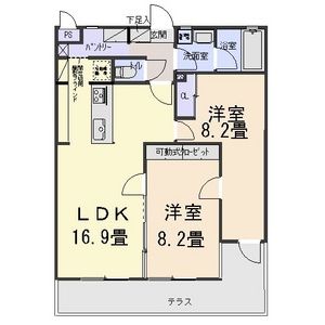 2LDK 間取り図