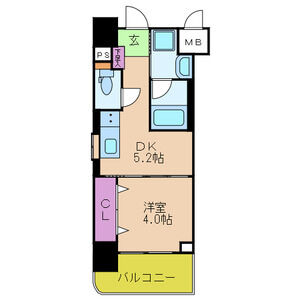 1DK 間取り図