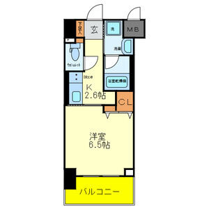1K 間取り図