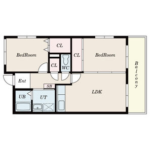 2LDK 間取り図
