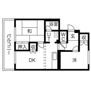 2DK 間取り図