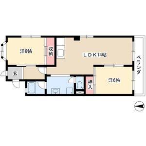 2LDK 間取り図