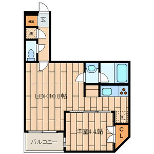 1LDK 間取り図